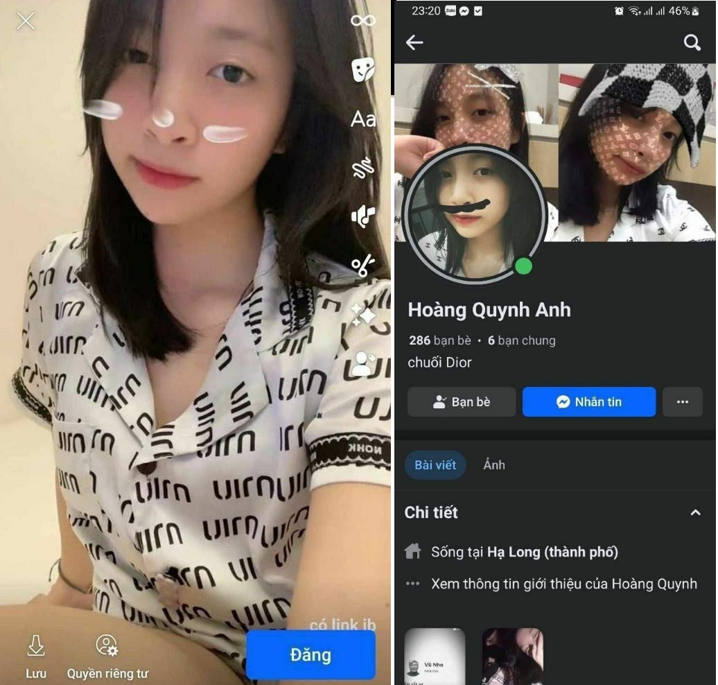 Clip nóng Hoàng Quỳnh Anh và chàng trai lạ bị phát tán