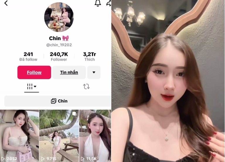 Chin TikTok bị đụ há mồm thỏa mãn tận cùng